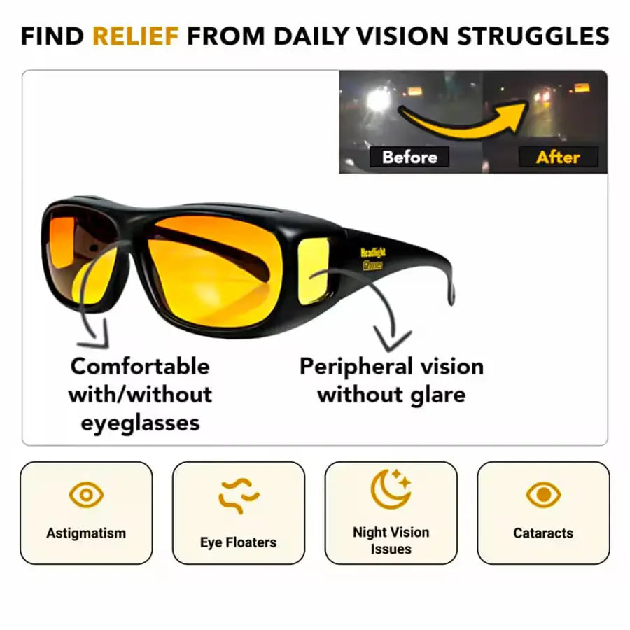 Last Day 50% OFF Night Vision Driving Glasses Norvantar