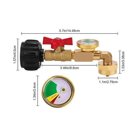 Propane Bottle Inflatable Connector With Luminous Strap Ball Valve Norvantar