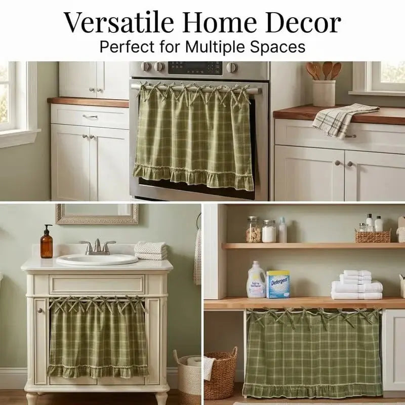 🧺 Handmade Oven Skirts | Farmhouse Kitchen Décor🔒 Heat-Resistant | 🎀 Effortless Install | ✨ Hide Clutter & Elevate Style Norvantar