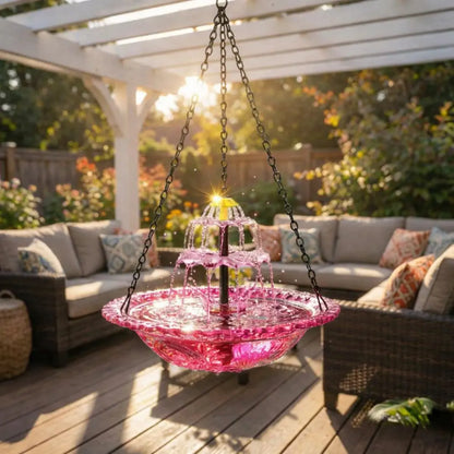 ✨Special Offer Today Only!  Solar Cascade Hanging Bird Bath Fountain Norvantar