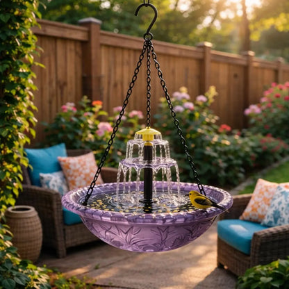 ✨Special Offer Today Only!  Solar Cascade Hanging Bird Bath Fountain Norvantar