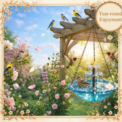 ✨Special Offer Today Only!  Solar Cascade Hanging Bird Bath Fountain Norvantar