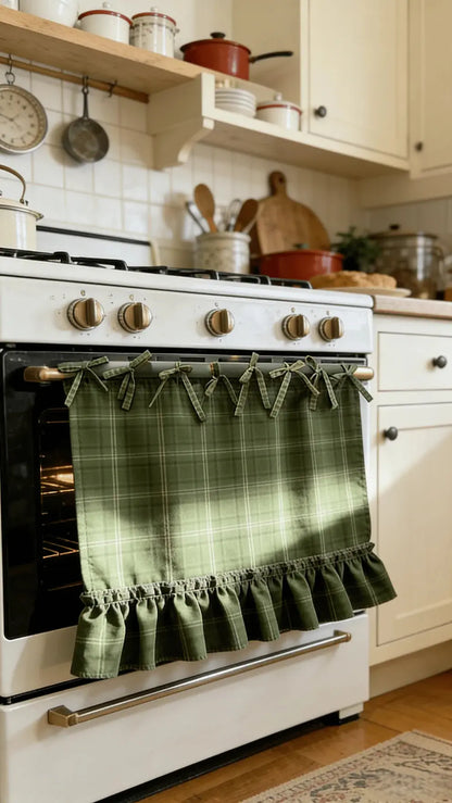 🧺 Handmade Oven Skirts | Farmhouse Kitchen Décor🔒 Heat-Resistant | 🎀 Effortless Install | ✨ Hide Clutter & Elevate Style Norvantar