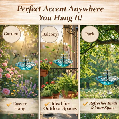 ✨Special Offer Today Only!  Solar Cascade Hanging Bird Bath Fountain Norvantar