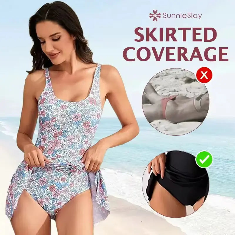 🏖️SunnieSlay - One-Piece Swimdress for Women with Tummy Control Norvantar