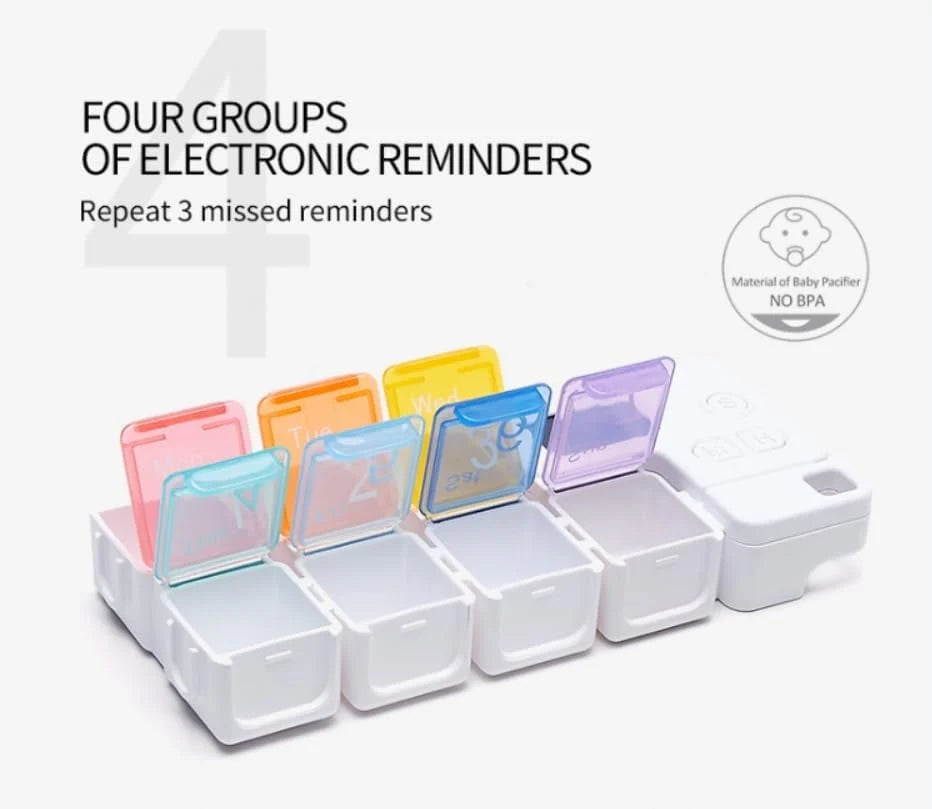 7-Day Pill Organizer with Alarm Reminder