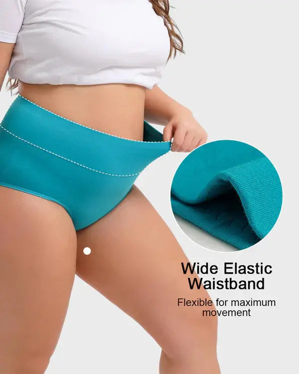 Full-Figured High-Waisted Comfort Underwear 4-Pack Norvantar