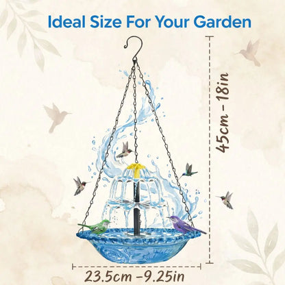 ✨Special Offer Today Only!  Solar Cascade Hanging Bird Bath Fountain Norvantar