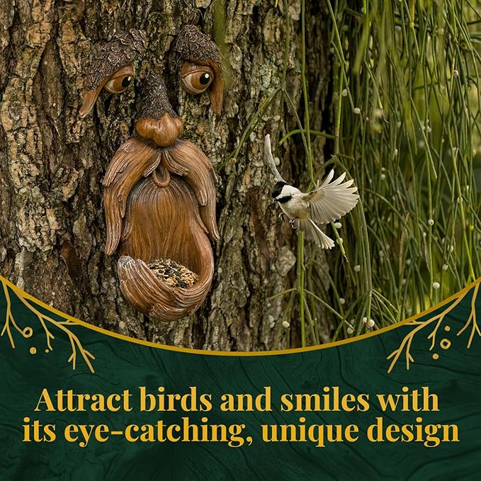 Tree Face Bird Feeder – Funny Outdoor Garden Decoration