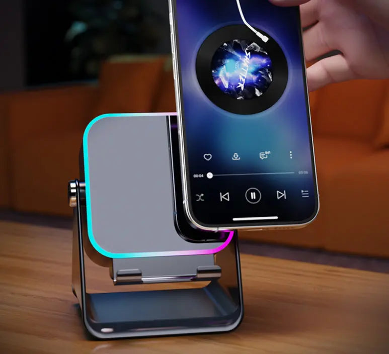 5-in-1 Induction Bluetooth Speaker Stand with RGB Ambient Light Norvantar