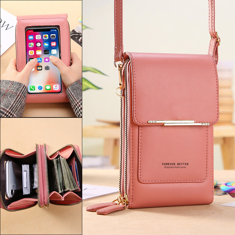 Elegant Touchscreen Crossbody Phone Wallet for Women