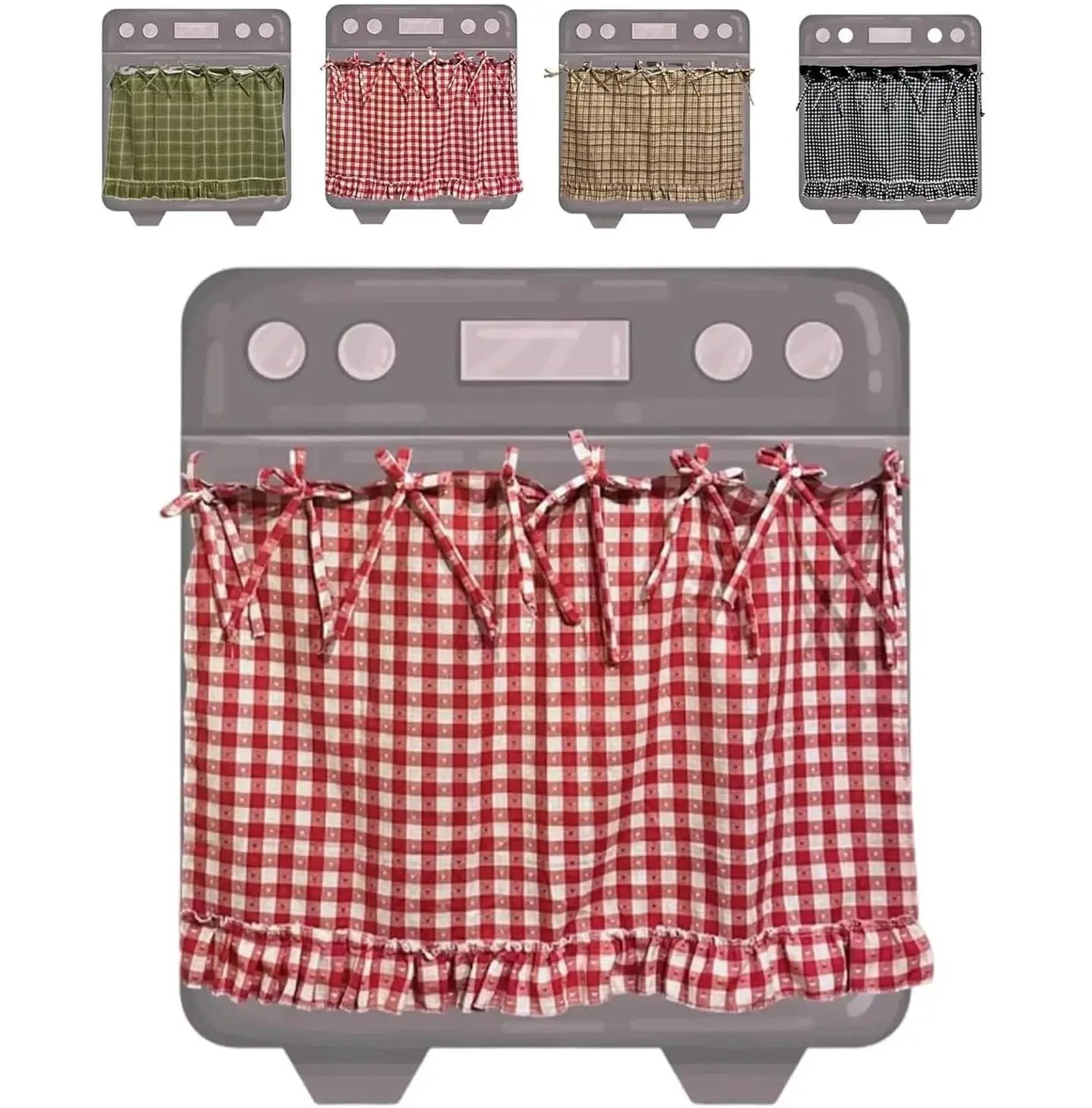 🧺 Handmade Oven Skirts | Farmhouse Kitchen Décor🔒 Heat-Resistant | 🎀 Effortless Install | ✨ Hide Clutter & Elevate Style Norvantar
