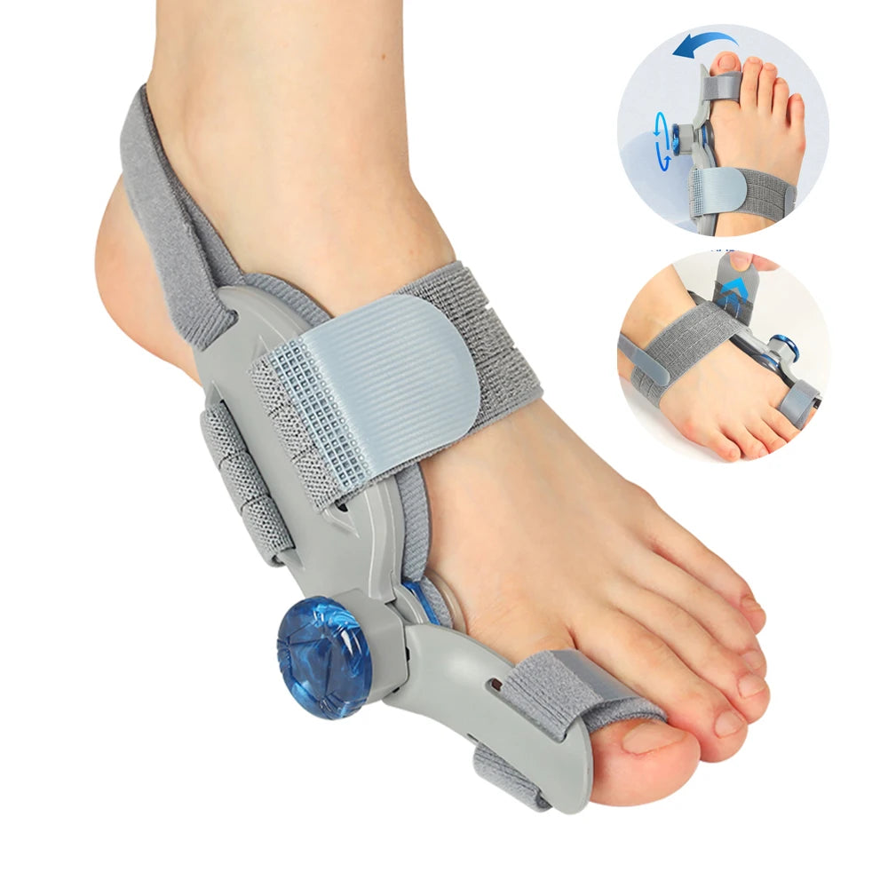 Bunion Corrector Unisex Big Toe Orthopedic Toe Straightener Anti-slip Heel Strap for Left & Right Feet Rotatable Toe Separator Norvantar