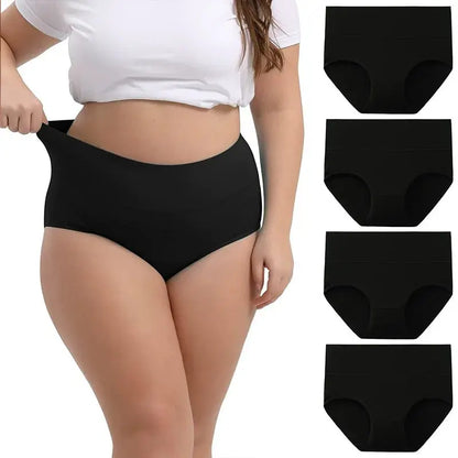 Full-Figured High-Waisted Comfort Underwear 4-Pack Norvantar