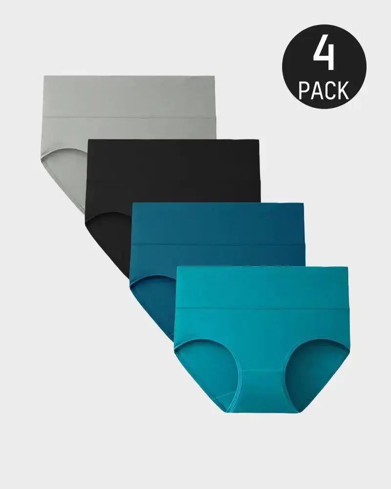 Full-Figured High-Waisted Comfort Underwear 4-Pack Norvantar