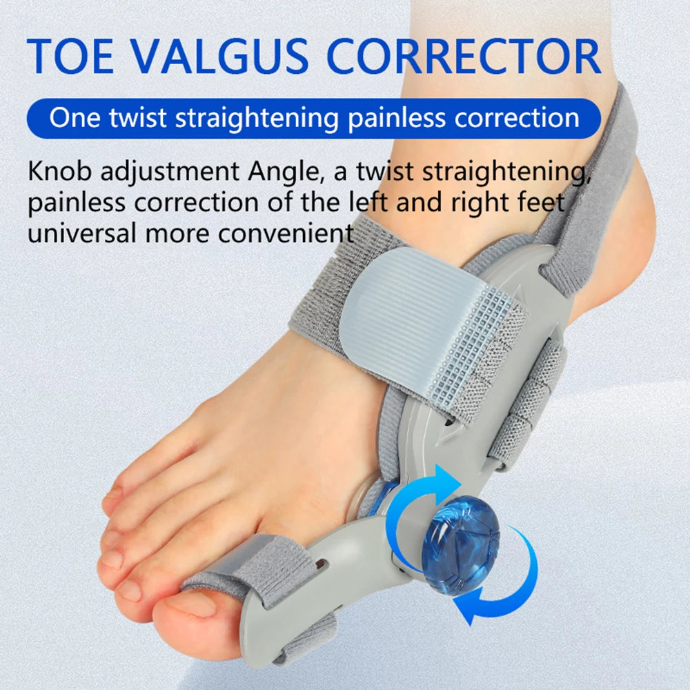 Bunion Corrector Unisex Big Toe Orthopedic Toe Straightener Anti-slip Heel Strap for Left & Right Feet Rotatable Toe Separator Norvantar