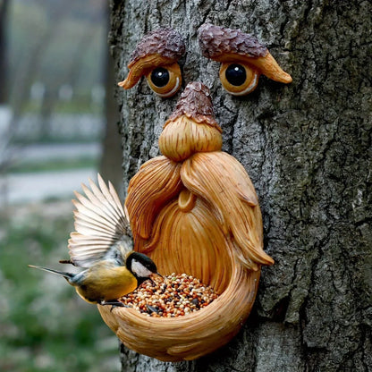 Tree Face Bird Feeder – Funny Outdoor Garden Decoration