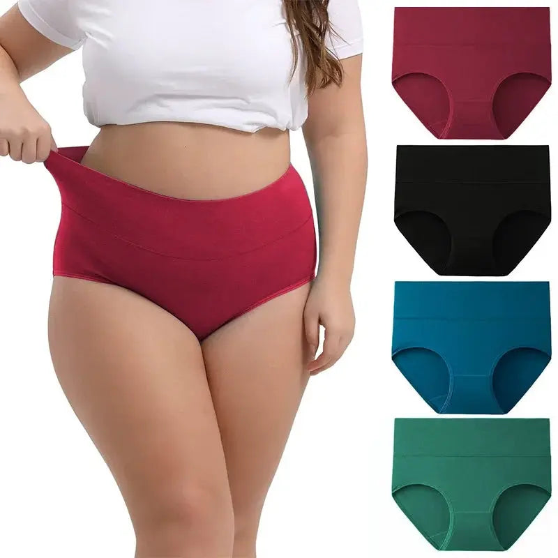 Full-Figured High-Waisted Comfort Underwear 4-Pack Norvantar