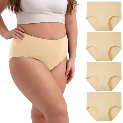 Full-Figured High-Waisted Comfort Underwear 4-Pack Norvantar
