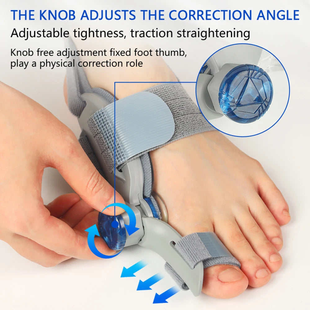 Bunion Corrector Unisex Big Toe Orthopedic Toe Straightener Anti-slip Heel Strap for Left & Right Feet Rotatable Toe Separator Norvantar