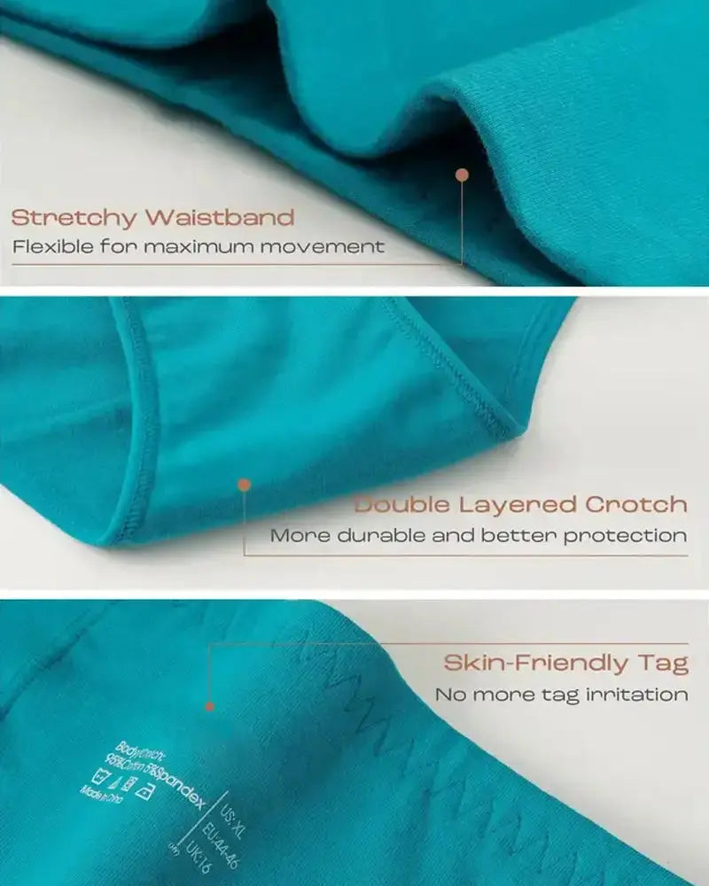 Full-Figured High-Waisted Comfort Underwear 4-Pack Norvantar