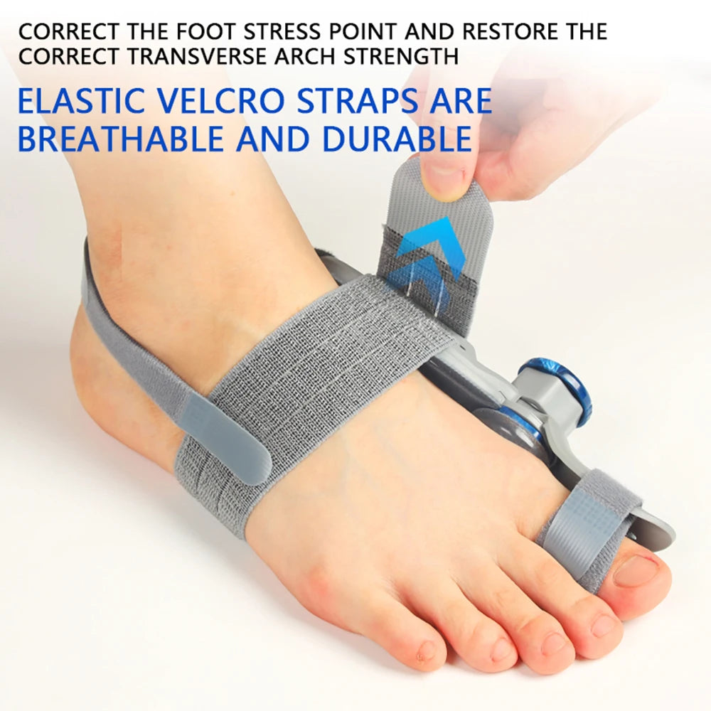 Bunion Corrector Unisex Big Toe Orthopedic Toe Straightener Anti-slip Heel Strap for Left & Right Feet Rotatable Toe Separator Norvantar