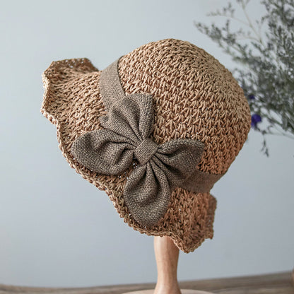 🔥 Hot Sale 49% OFF🔥Elegant Woven Straw Sun Hat with Bow