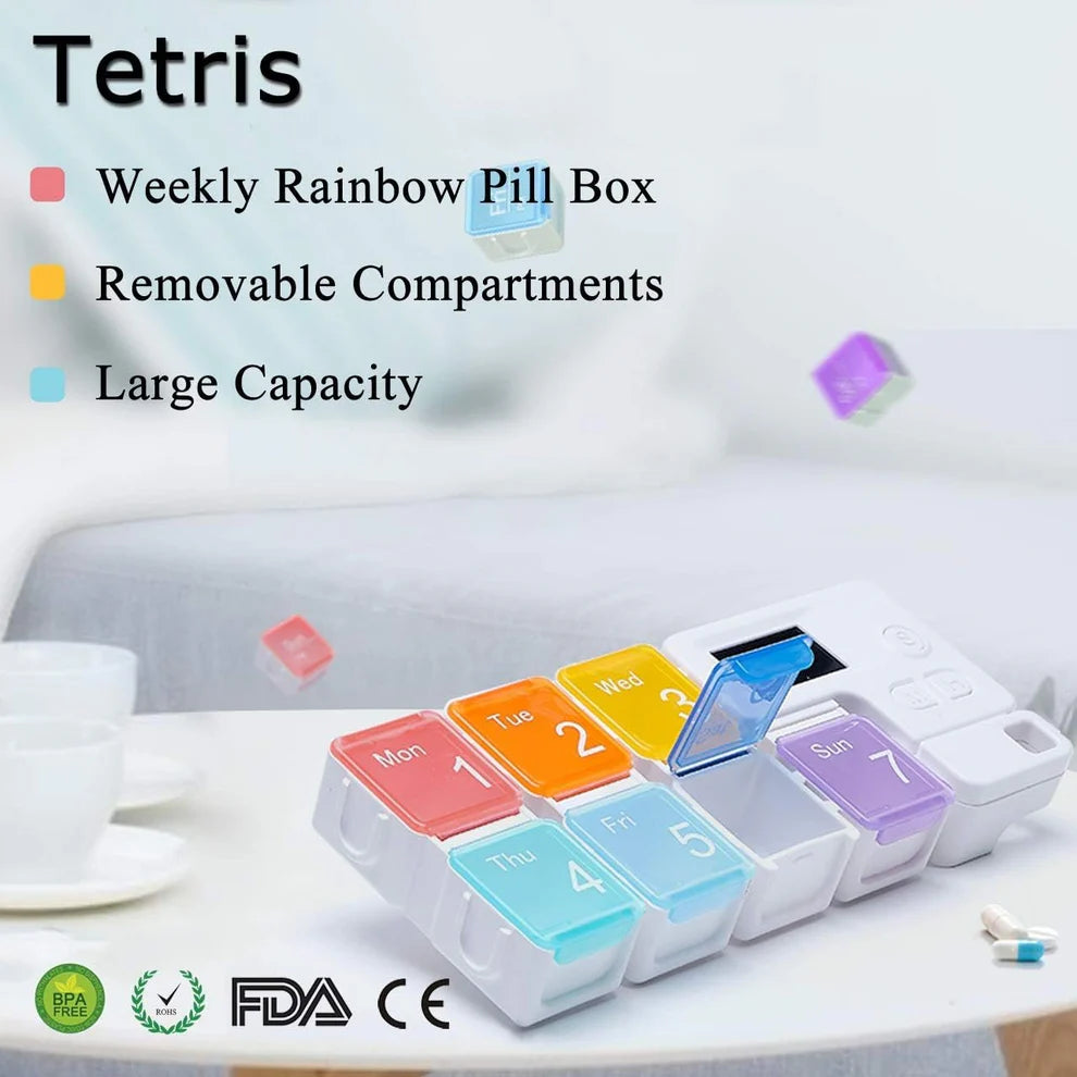 7-Day Pill Organizer with Alarm Reminder