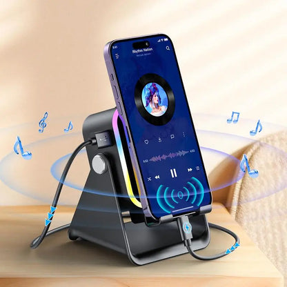 5-in-1 Induction Bluetooth Speaker Stand with RGB Ambient Light Norvantar