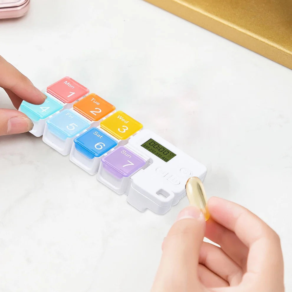 7-Day Pill Organizer with Alarm Reminder