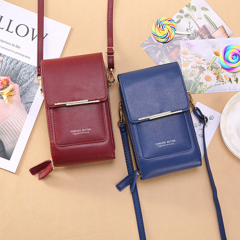 Elegant Touchscreen Crossbody Phone Wallet for Women