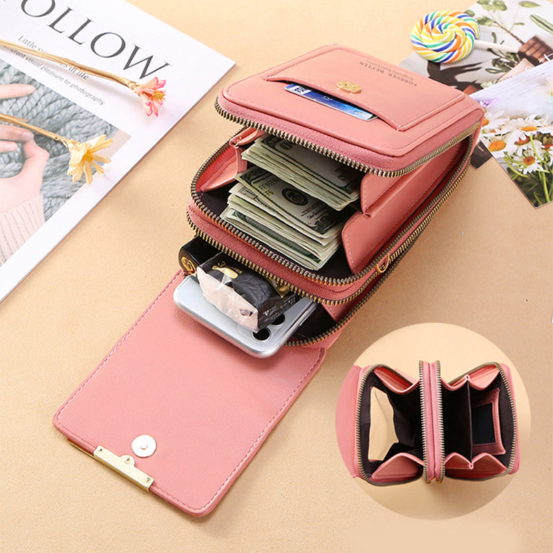 Elegant Touchscreen Crossbody Phone Wallet for Women