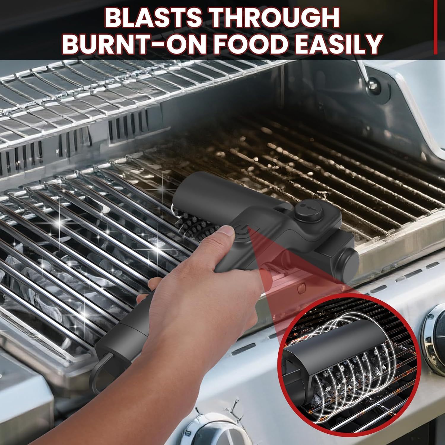 Cross-border Bestseller Electric BBQ Brush For Cleaning Grill Grates From Heavy Grease And Residue Norvantar