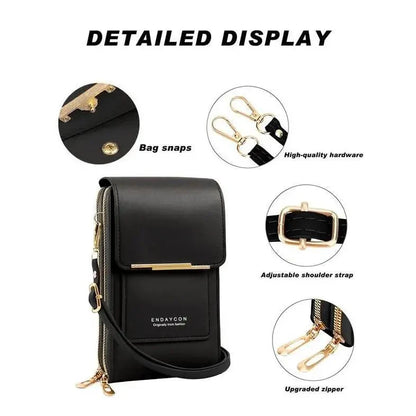 Elegant Touchscreen Crossbody Phone Wallet for Women