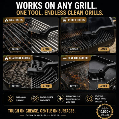 🔥60% OFF NOW! 🍖Cordless Electric BBQ Brush Cleaner – 🔋Rechargeable Grill Cleaner (FREE 2 Brush Heads & Gloves) Norvantar