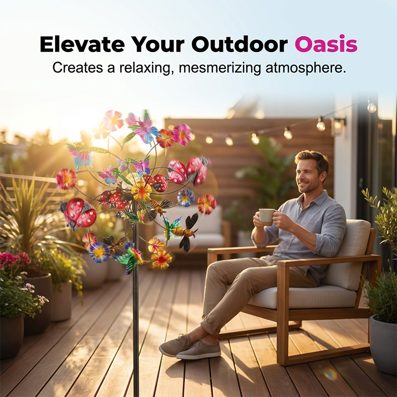 🌸 Spring Sale 40% OFF 💨 🎡 Solar-Powered Wind Spinner for Garden Norvantar