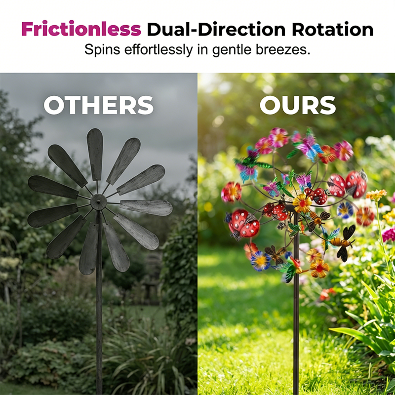🌸 Spring Sale 40% OFF 💨 🎡 Solar-Powered Wind Spinner for Garden Norvantar