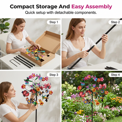 🌸 Spring Sale 40% OFF 💨 🎡 Solar-Powered Wind Spinner for Garden Norvantar