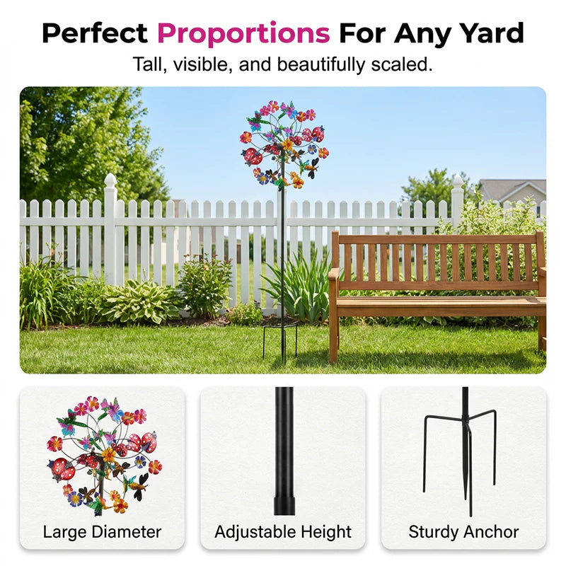 🌸 Spring Sale 40% OFF 💨 🎡 Solar-Powered Wind Spinner for Garden Norvantar