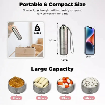 🚀 LIMITED OFFER 50% OFF – Shop Now! 🧳💊Metal Travel Pill Organizer Norvantar